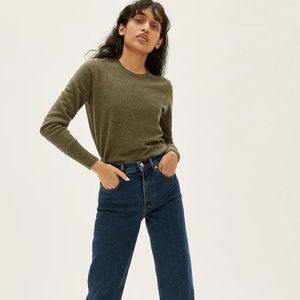 NWT Everlane 100% cashmere grey (Loden) sweater size XS *sold out online*